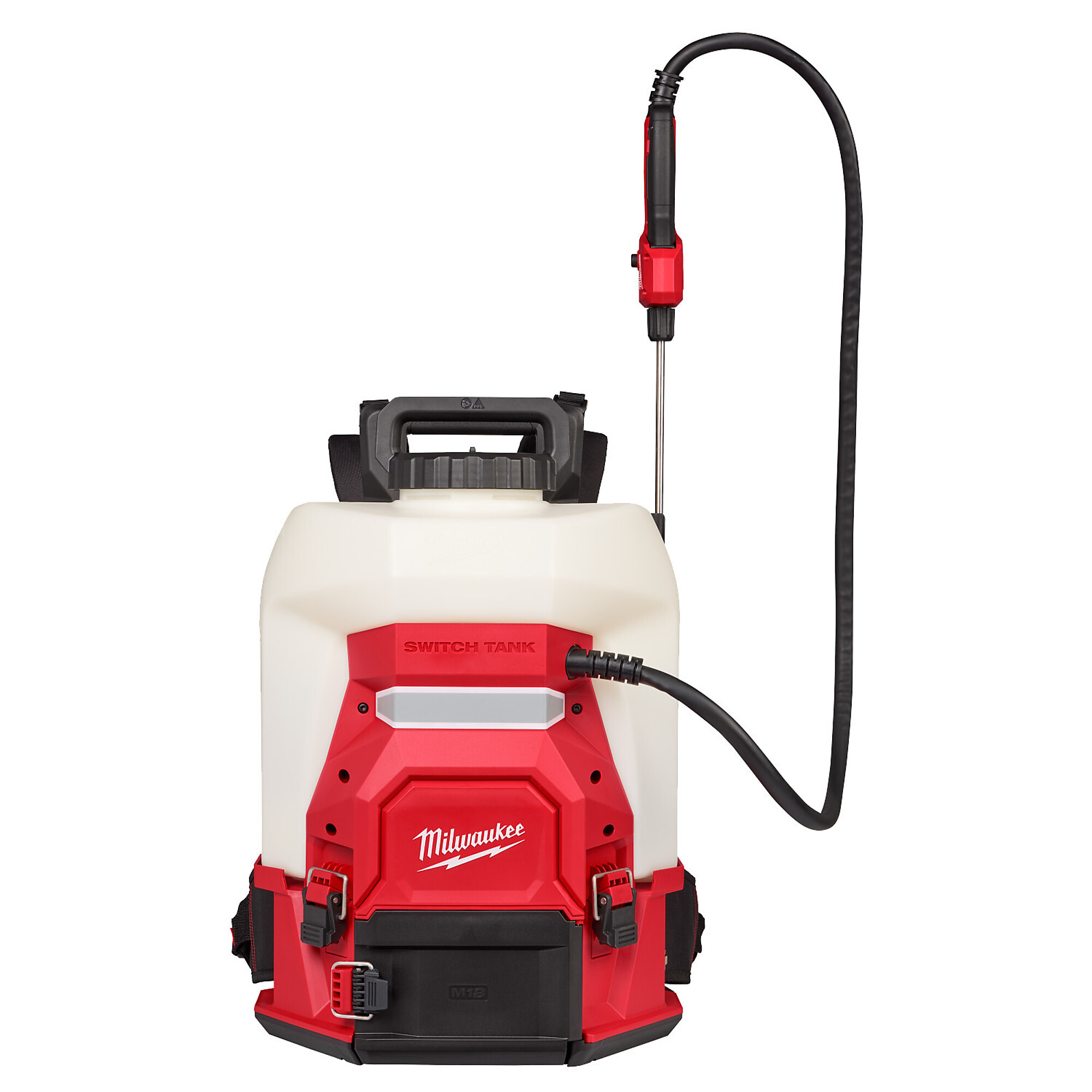 Milwaukee M18™ SWITCH TANK™, M18 4-Gallon Backpack Sprayer w/ SWITCH TANK, Tank Size 4 Gal, Flow 0.52 GPM, Pressure 140 PSI, Model# 3019-21PS
